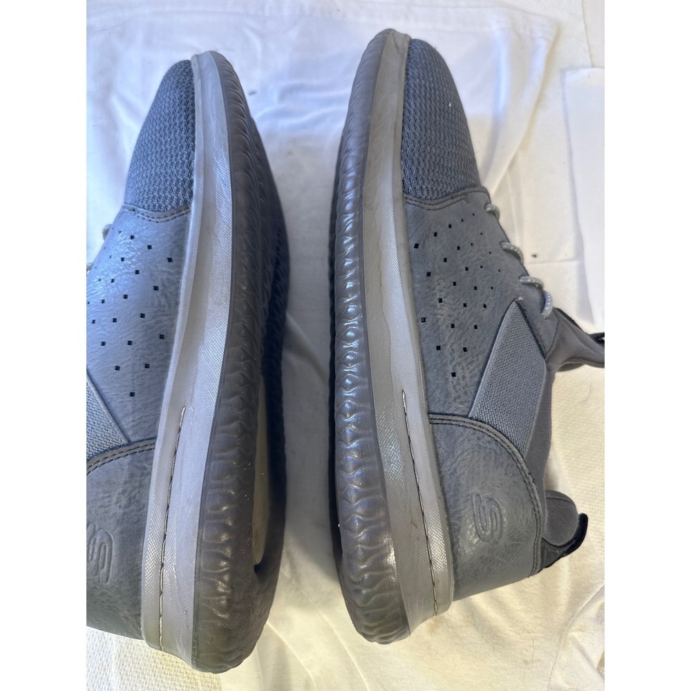 Skechers Mens Gray Mesh Lace Up Athletic Walking Sneakers Shoes Sz 13 - Picture 4 of 12